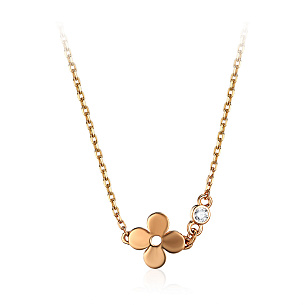 Колье из красного золота с фианитом