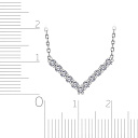 Колье из белого золота с бриллиантами, плетение якорное