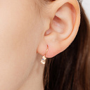 Серьги детские из красного золота с сапфирами