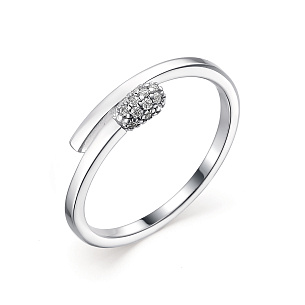 Кольцо из серебра с фианитом