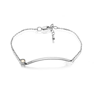 Браслет из белого золота с бриллиантом