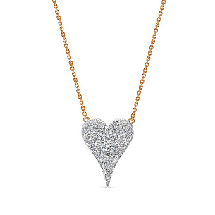 Колье из красного золота с бриллиантом