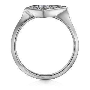 Кольцо из белого золота с бриллиантами