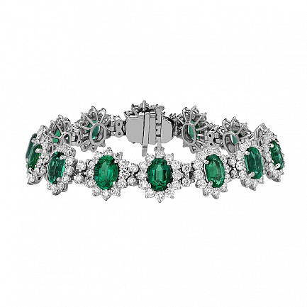 Браслет декоративный из платины с бриллиантами