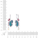 Серьги с английским замком из белого золота с бриллиантами