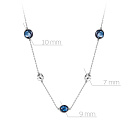 Колье из желтого золота с топазами, плетение якорное