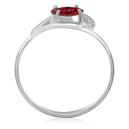 Кольцо с кристаллами Сваровски из серебра