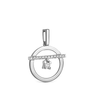 Подвеска из белого золота с бриллиантами