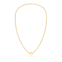 Колье из желтого золота, плетение якорное