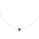 Колье из красного золота с изумрудом