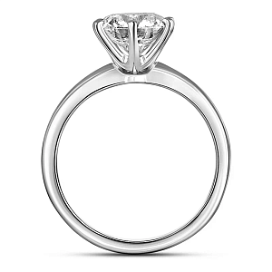 Кольцо из белого золота с бриллиантом