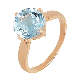 Кольцо из красного золота с топазом