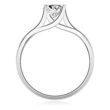 Кольцо из серебра с фианитом