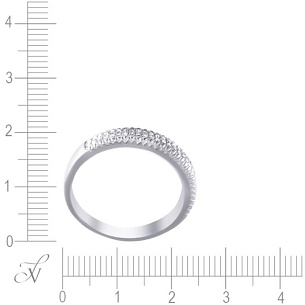 Кольцо помолвочное из белого золота с бриллиантом