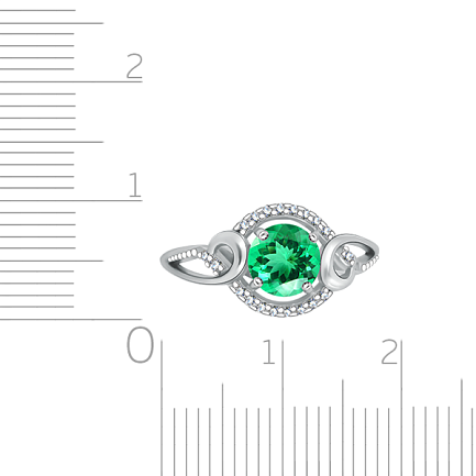 Серебряное кольцо с кристаллами Сваровски