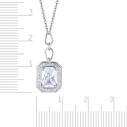 Колье из белого золота с фианитами