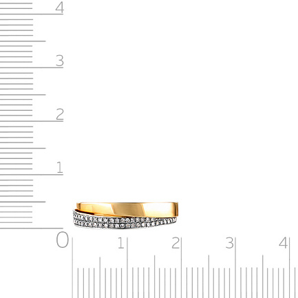 Кольцо из желтого золота с бриллиантами