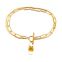 Браслет декоративный из серебра с позолотой