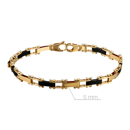 Браслет декоративный из желтого золота