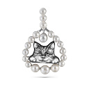 Подвеска из серебра с жемчугом