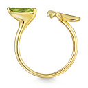 Кольцо из желтого золота с хризолитом