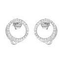 Пусеты из серебра с фианитами