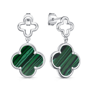 Серьги с английским замком из серебра