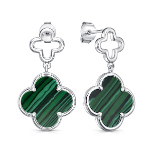 Серьги с английским замком из серебра