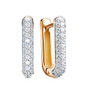 Серьги из красного золота с фианитами