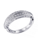 Кольцо из белого золота с бриллиантами