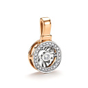 Подвеска из красного золота с бриллиантами