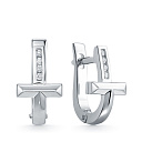 Серьги из белого золота с бриллиантами