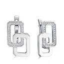 Серьги из белого золота с бриллиантами