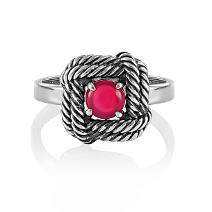 Кольцо из серебра с ониксом