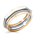 Кольцо из красного золота с бриллиантами