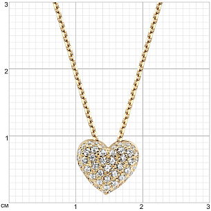 Колье из желтого золота с фианитом