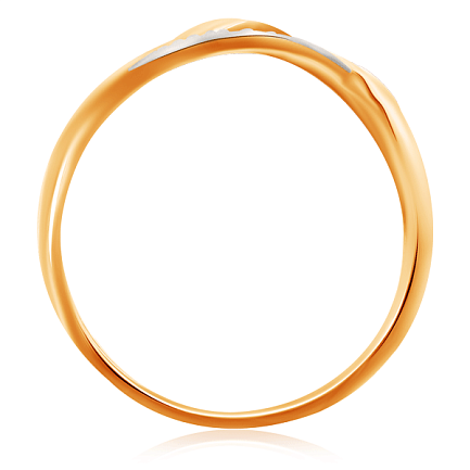 Кольцо из красного золота с фианитами Сваровски