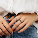 Кольцо из серебра с эмалью