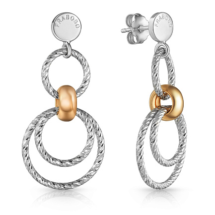 Серьги из серебра с позолотой