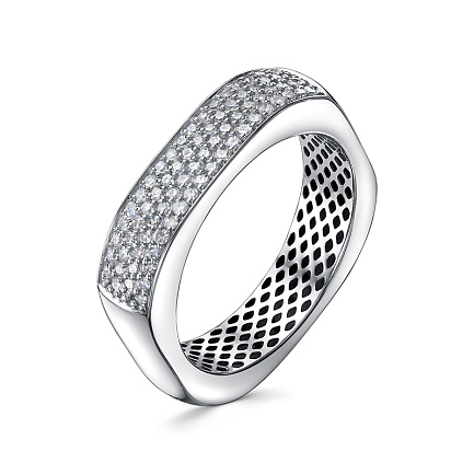 Кольцо из белого золота с бриллиантами