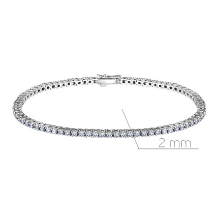 Браслет декоративный из белого золота с бриллиантами