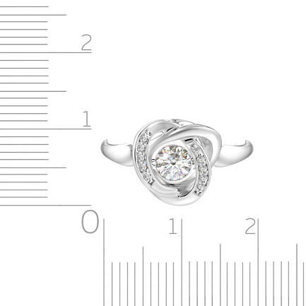 Кольцо из белого золота с бриллиантами