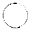 Кольцо обручальное из белого золота с бриллиантом