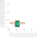 Кольцо из желтого золота с бриллиантами, изумрудом