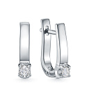 Серьги из белого золота с бриллиантами