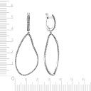 Серьги с английским замком из белого золота с бриллиантами