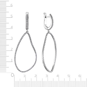 Серьги из белого золота с бриллиантами