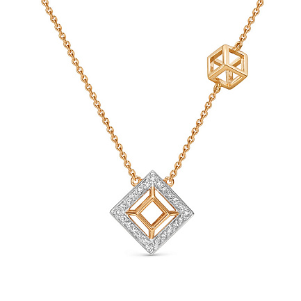 Колье из красного золота с бриллиантами