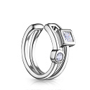 Серьги из серебра с фианитом