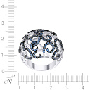 Кольцо из белого золота с сапфирами